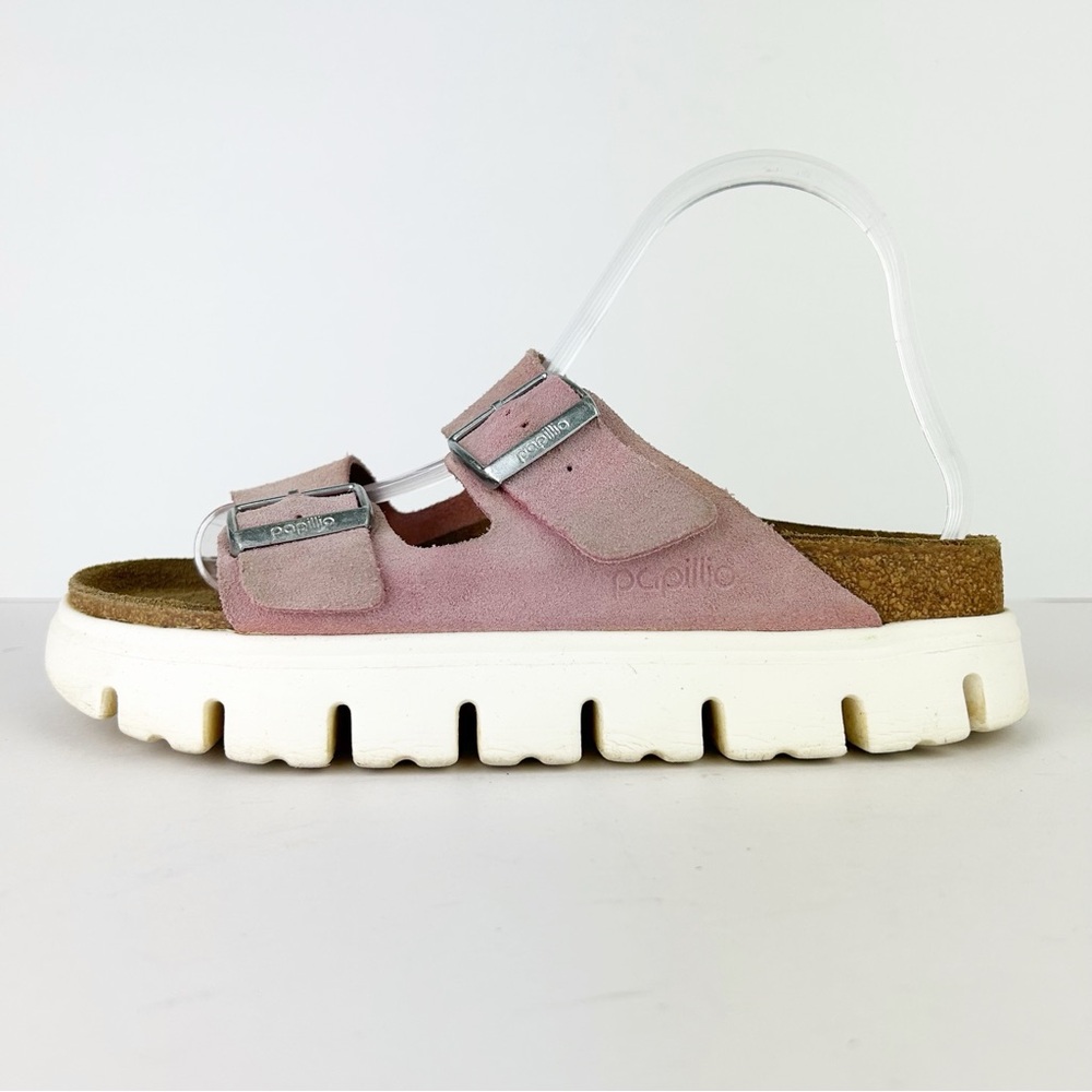 Birkenstock Papillio Arizona Platform Suede Leather Sandal EU 39 US 8 - Picture 8 of 14